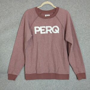 Feat PERQ Sweatshirt Women's Small Rose‎ Raglan Crewneck Pullover Comfy blanket